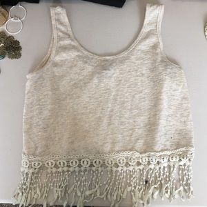 Cream crop top