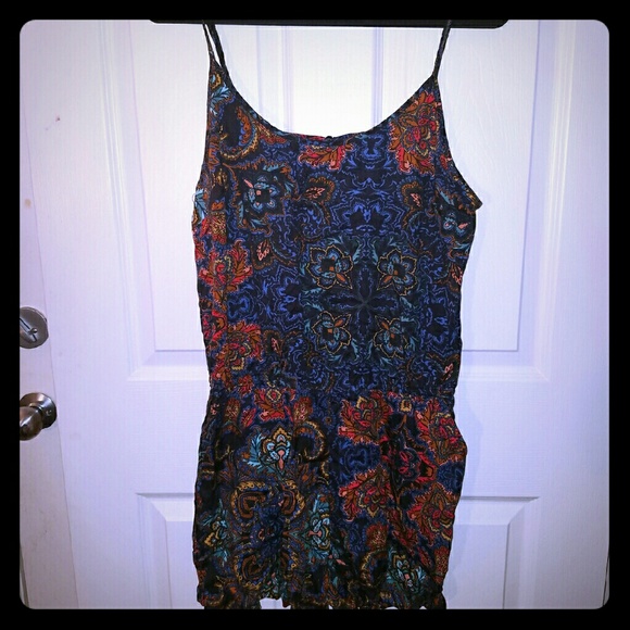 Beautiful Black Floral Print Romper