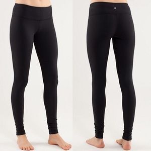 Black Full Length Lululemon Wunder Unders