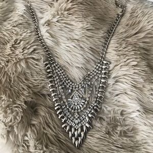 Silver jewel necklace