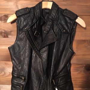 Faux Leather Vest.