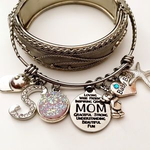 👕👣 BABY BOY Personalized Charm Bracelet Gift