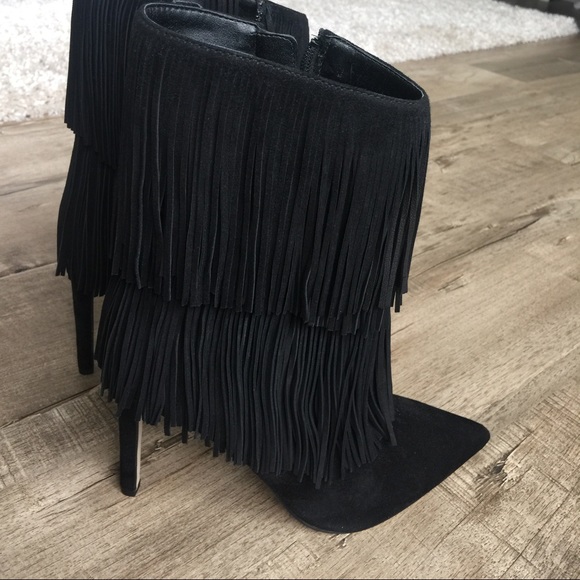Sam Edelman fringe Black boot size 7 1/2