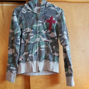 Cowgirl tuff zip up hoodie