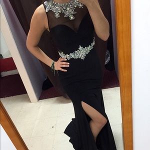 Black Crystal Prom Dress