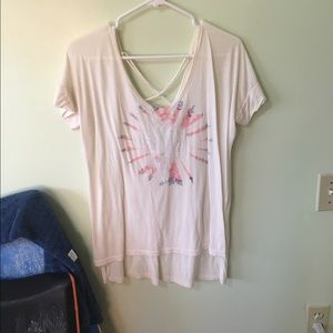 Roxy Tee with cris cross back.