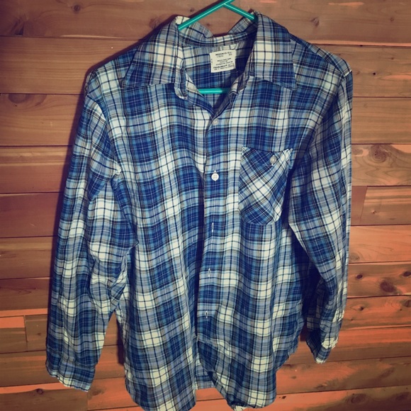 Blue Plaid Button Down shirt - Picture 1 of 2