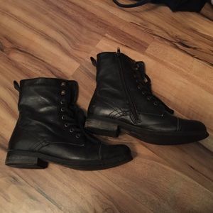 Forever 21 black combat boots size 6