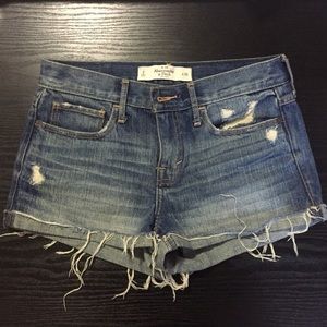 a&f jean shorts