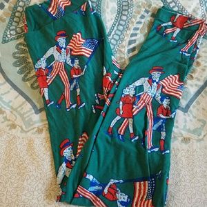 OS LulaRoe Leggings 4th of July