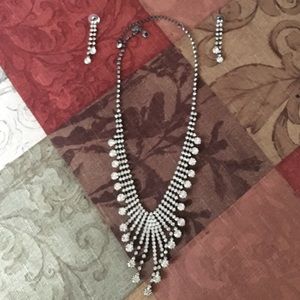 Diamond Earring and Necklace Set