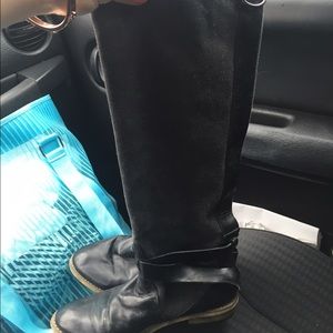 Urban outfitters black riding boot