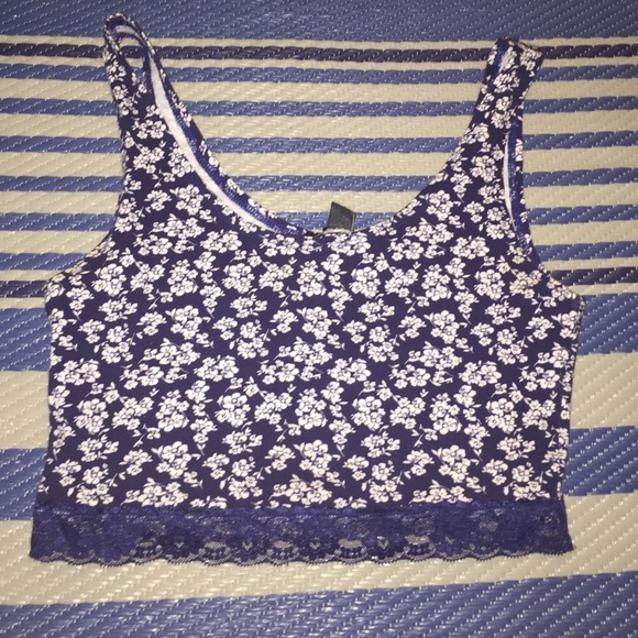 Blue crop top