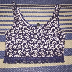 Blue crop top