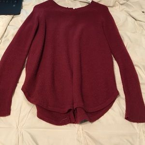 Maroon sweater with back buttons from Madewell