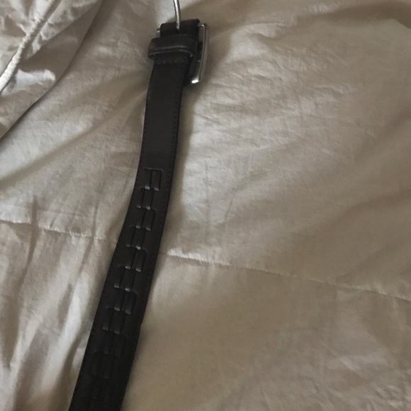Brown leather belt