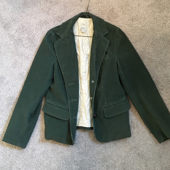 LLBean corduroy blazer with delicate print inside