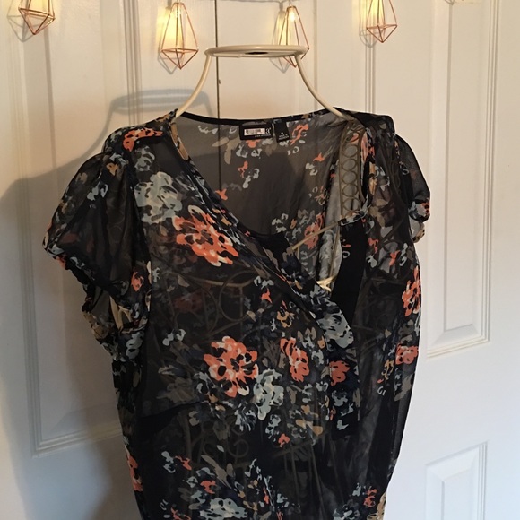 Sheer Blouse with Waist Tie