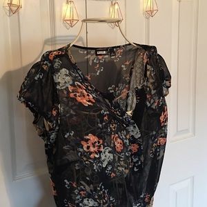 Sheer Blouse with Waist Tie