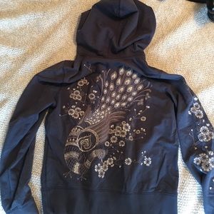 Lucky Brand Peacock embroidered sweatshirt