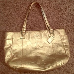 Leather Coach handbag
