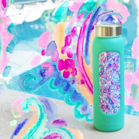 NIP Lilly Pulitzer water bottle, mint w/ la playa