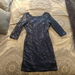 Lulu's blue sequin dress