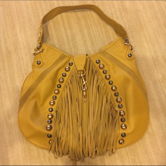 Reproduced Gucci Mustard Leather & Suede Fringe