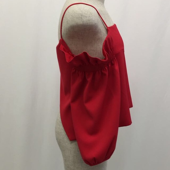 Sevilla Red Off Shoulder Top - Picture 3 of 4