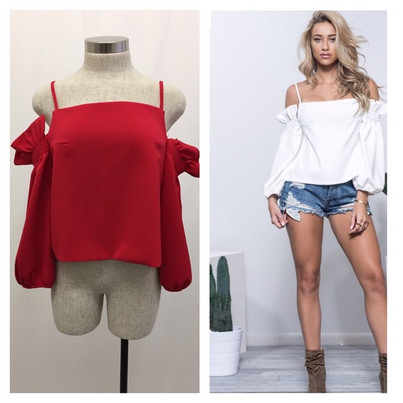 Sevilla Red Off Shoulder Top - Picture 4 of 4