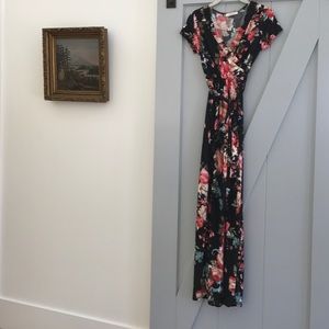 Floral wrap dress
