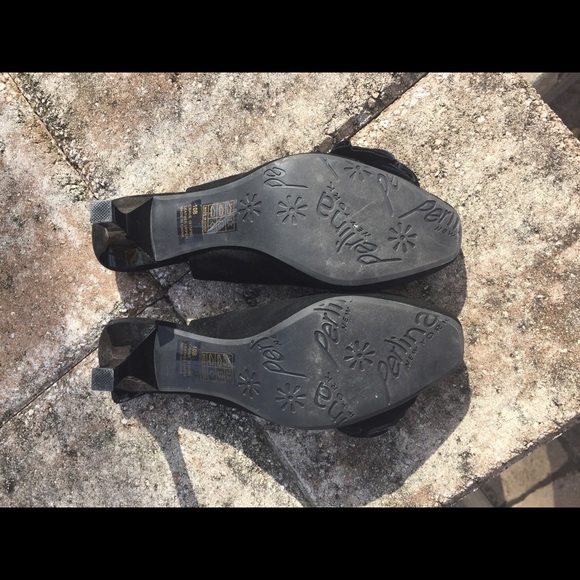 Black Suede Kitten Heeled Slingbacks - Picture 4 of 4