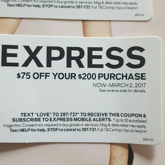 EXPRESS COUPONS - Picture 3 of 4