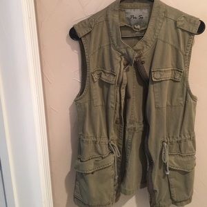 Army green utility vest