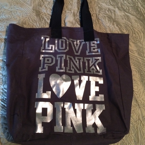 VS PINK Large Canvas Tote Bag