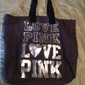 VS PINK Large Canvas Tote Bag