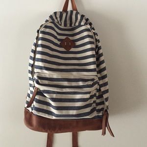 Target: Striped Navy Backpack