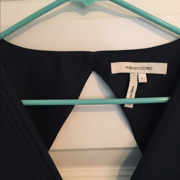 Max and Cleo Navy Blue asymmetrical dress - Picture 2 of 4