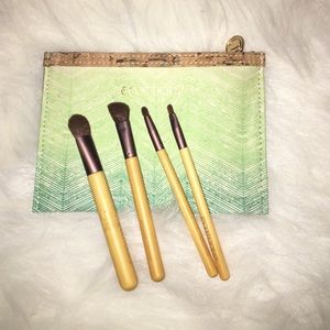 Makeup bag and brushes