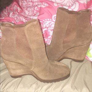 Mk suede tan boots size 8