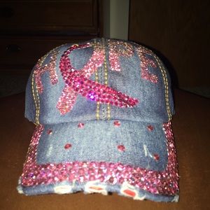 Hope denim baseball cap NWOT rhinestone design.