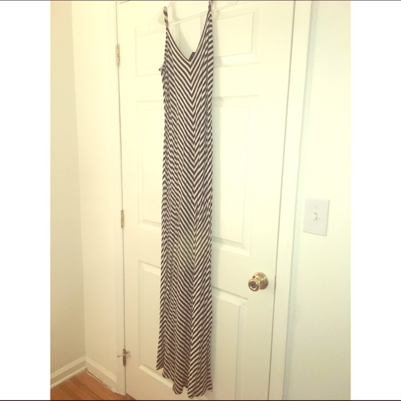 Mossimo Black & White Striped Maxi Dress