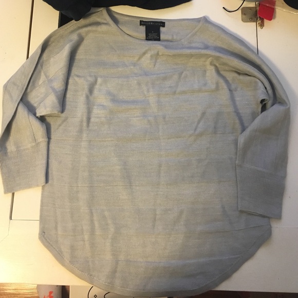 Grey striped 3/4 length sweater, size S, tags on - Picture 1 of 3