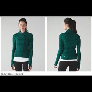 Lululemon precision jacket: cyber green.