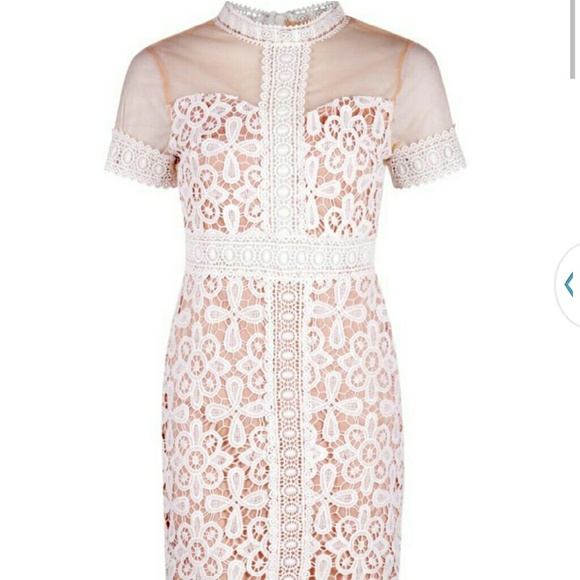 Boohoo Dresses & Skirts - Crochet & Mesh Body con Dress