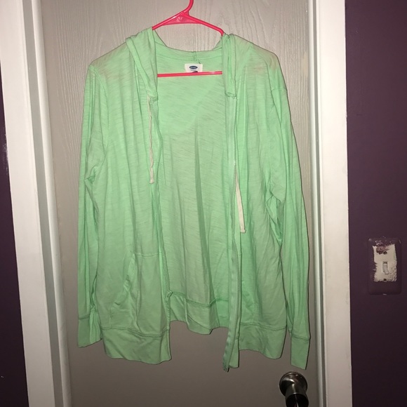 Lime green zip up.