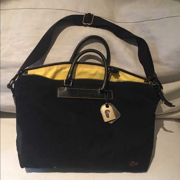 Dooney & Bourke black canvas bag / satchel - Picture 1 of 4