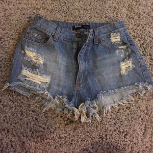 BDG high-waisted denim shorts