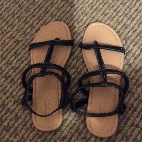 Black Crystal sandals