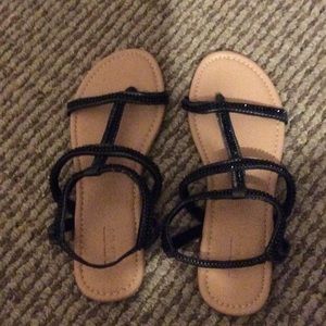 Black Crystal sandals